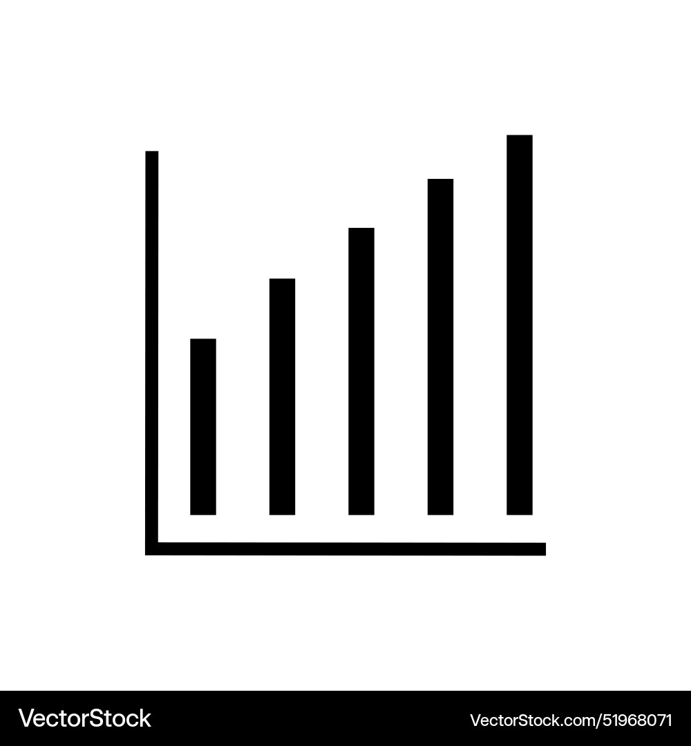 Flat graph chart icon symbol Flat graph chart icon symbol Vector Image