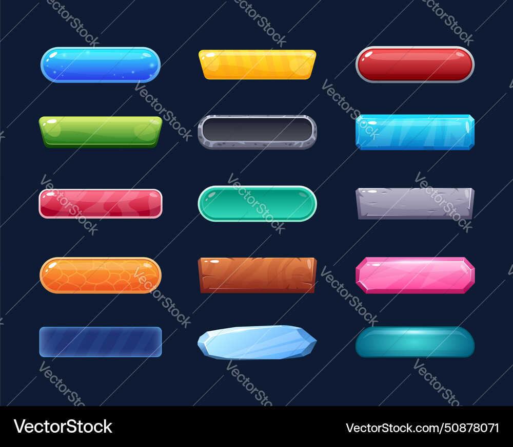 Game Button Collection vector image