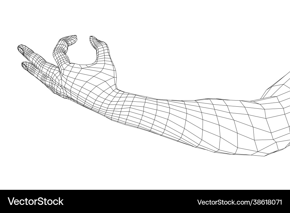 Hand hold some tiny or thin object vector image