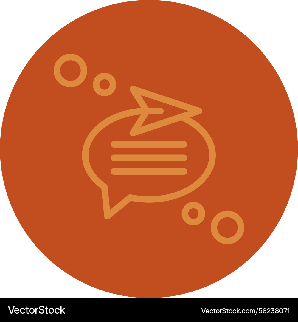 Messaging Line Icon - Multi Colored Vector Image