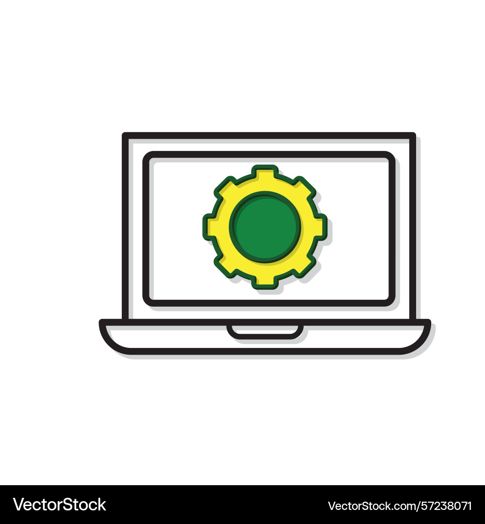 Optimization icon system computer Optimization icon system computer vector image