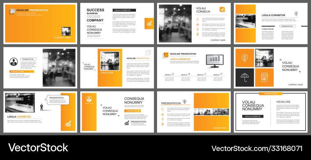 Presentation and slide layout autumn theme Presentation and slide layout autumn theme vector image