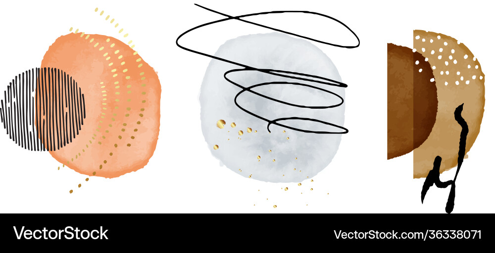 Watercolor paintings blobs abstract shapes Watercolor paintings blobs abstract shapes vector image