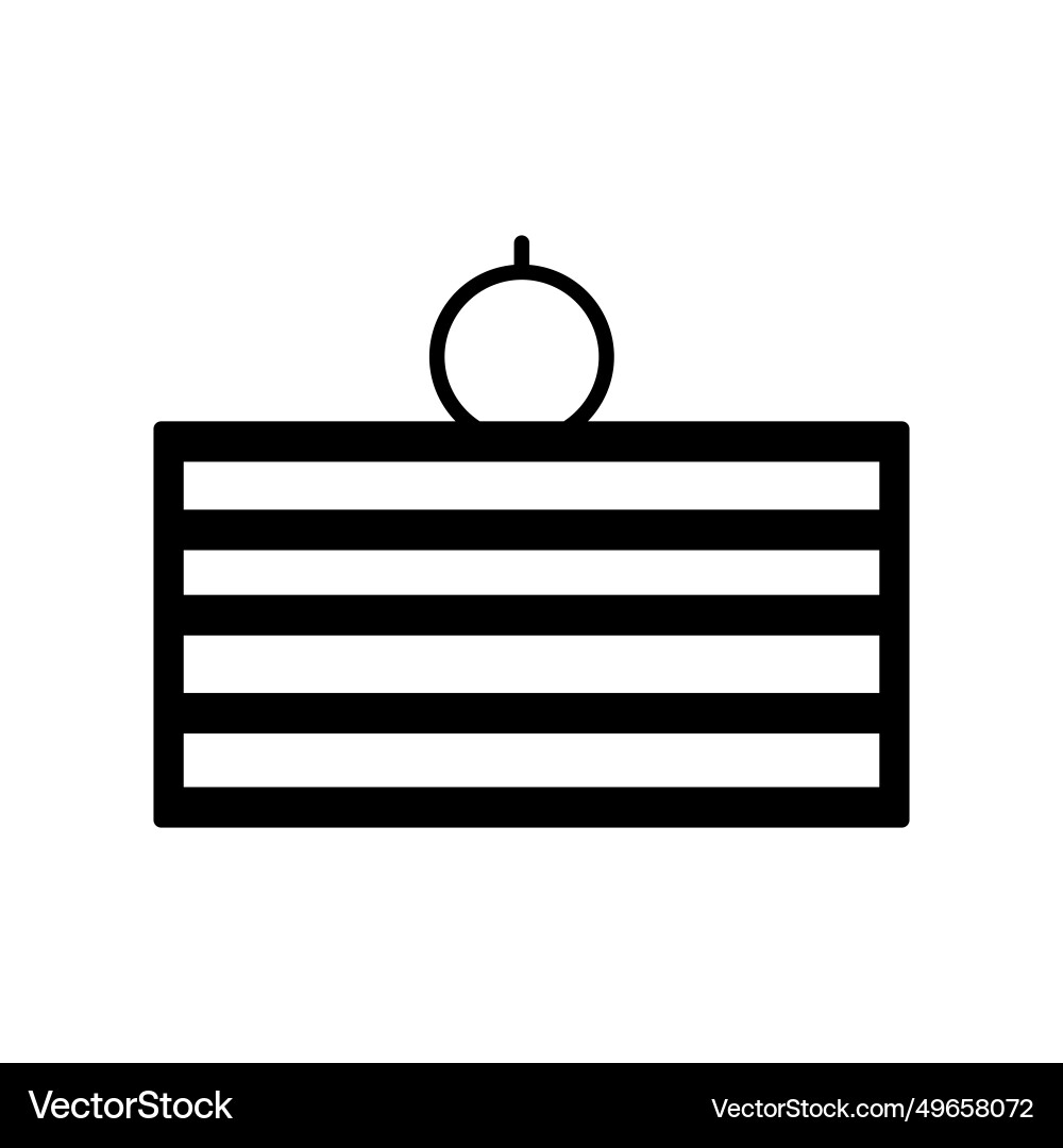 Cake slice line logo icon image Cake slice line logo icon image Vector Image