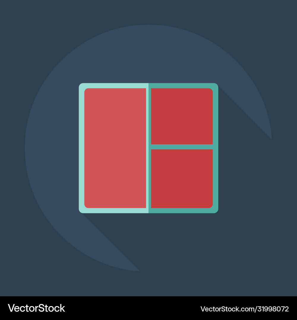 Flat modern design with shadow icons window Flat modern design with shadow icons window vector image