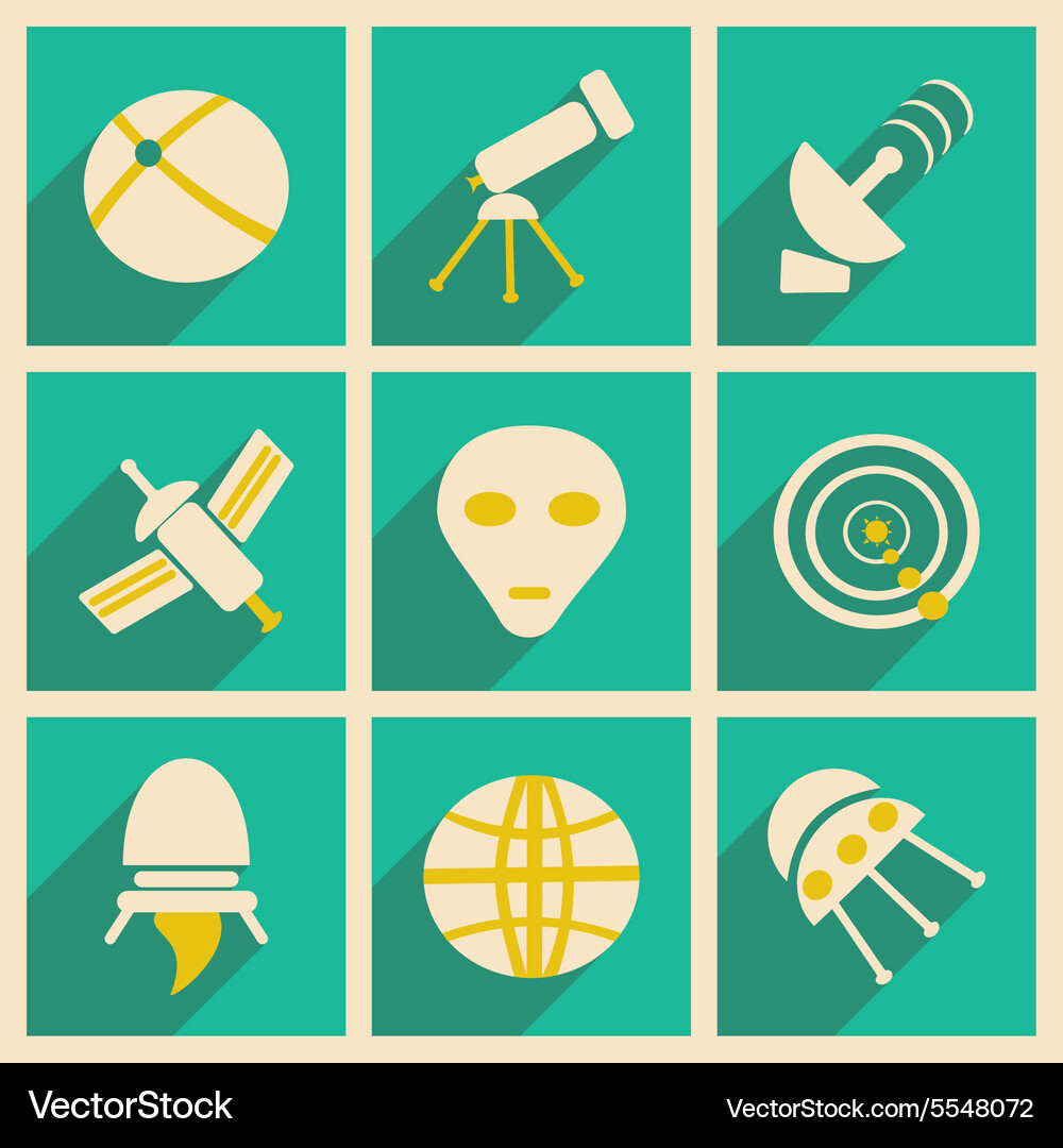 Flat with shadow concept and mobile application Vector Image