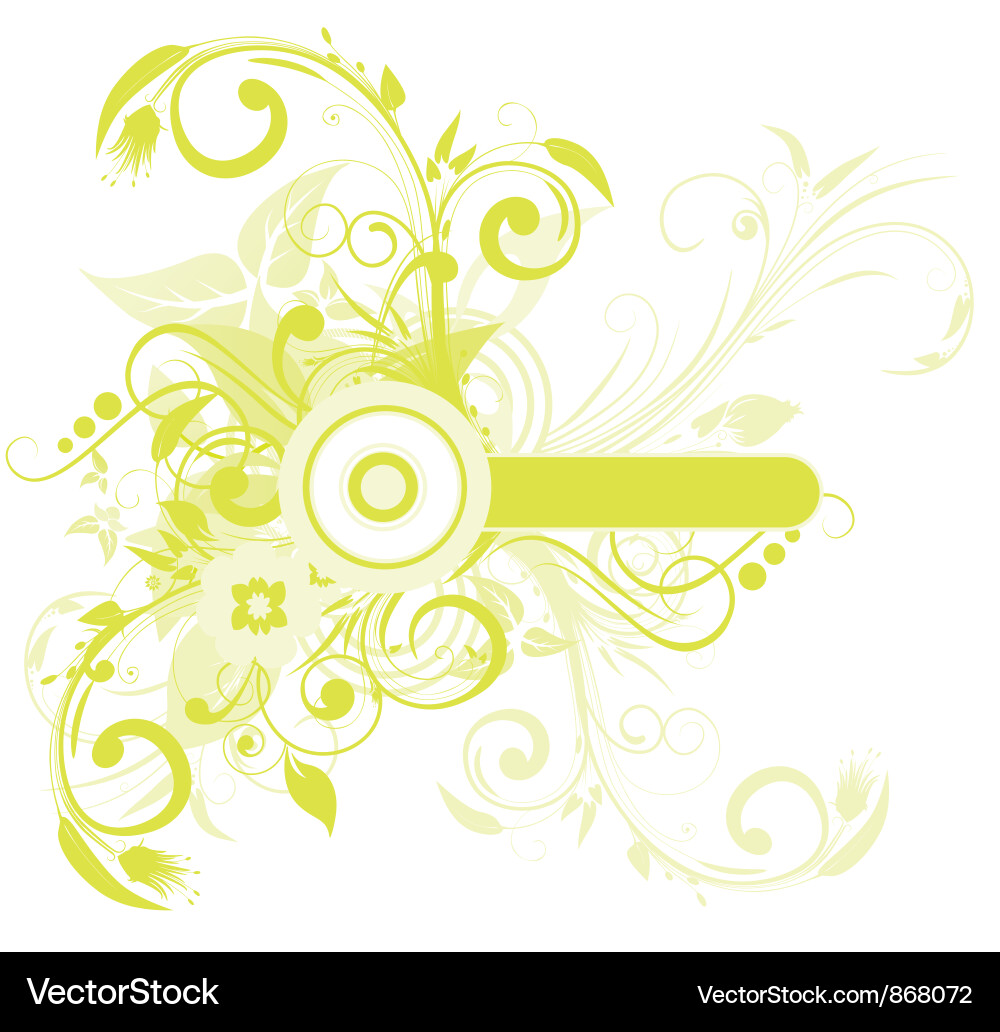 Floral frame with space for text Vector Image
