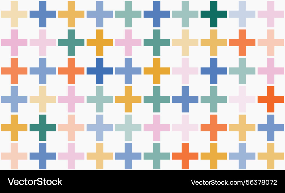 Fun abstract background with colorful cross shapes Fun abstract background with colorful cross shapes vector image