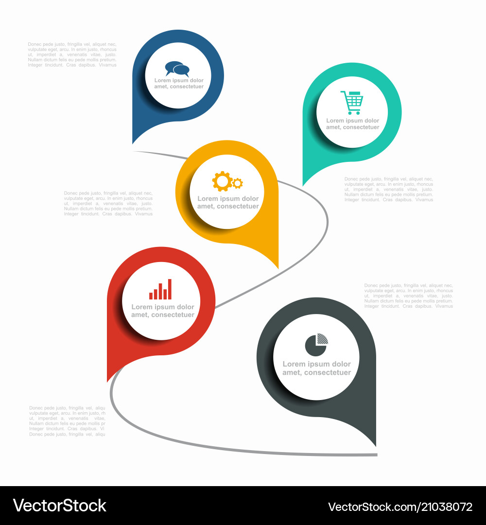 Infographic Template - Workflow vector image