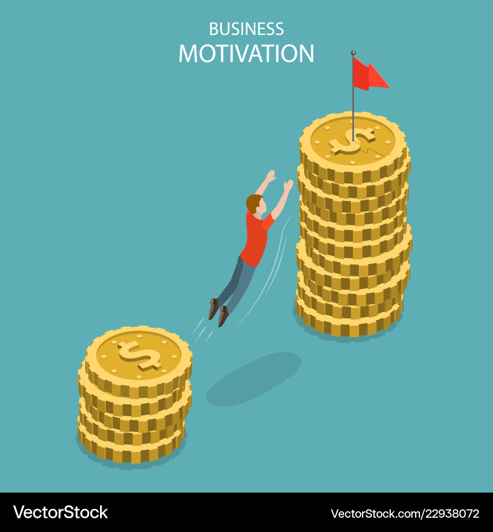 Isometric flat concept of business Royalty Free Vector Image