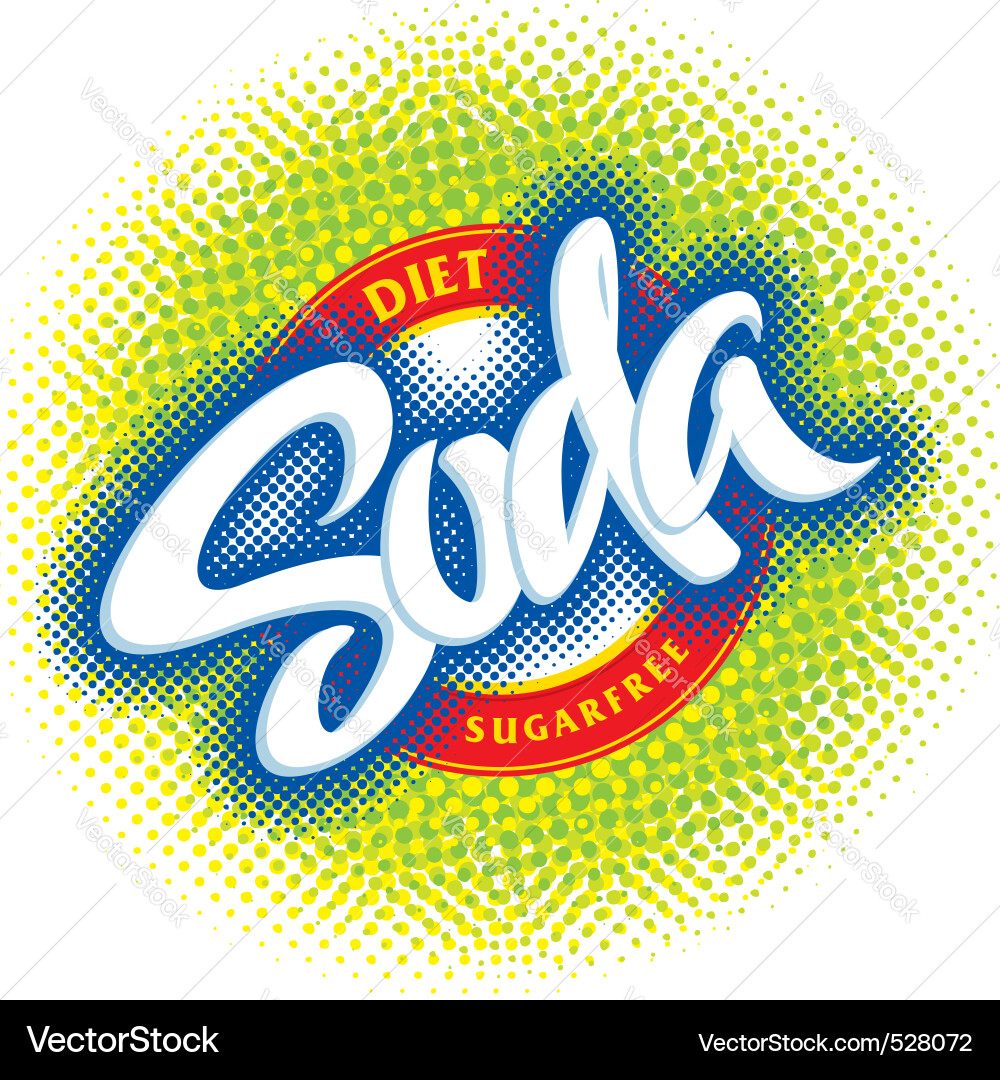Retro Soda Label Vector Image