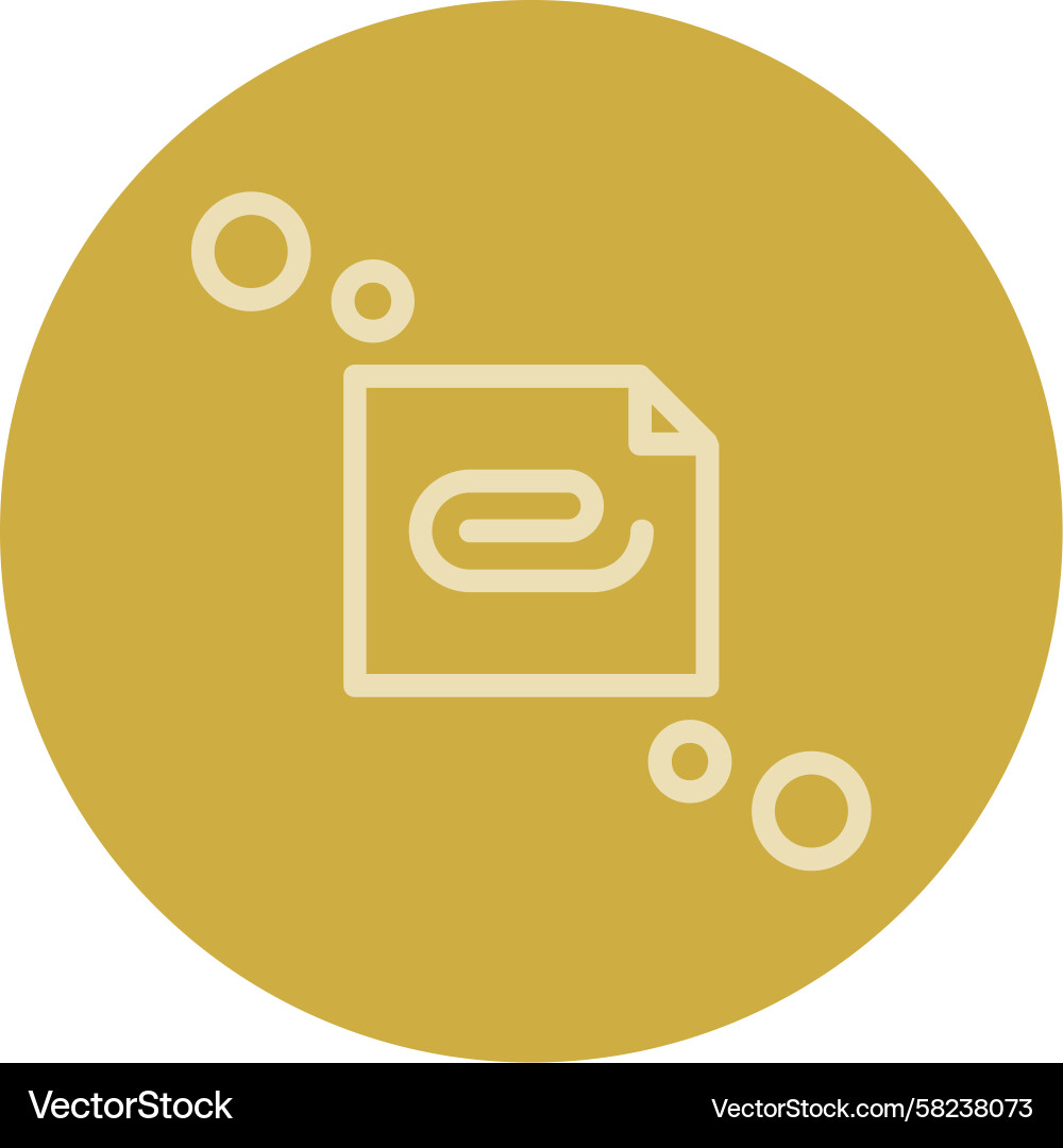 Attach File Line Icon Vector Image