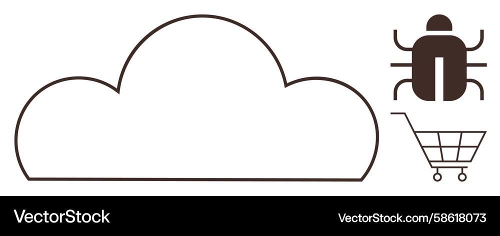 Cloud computing with cybersecurity threat and e Cloud computing with cybersecurity threat and e Vector Image