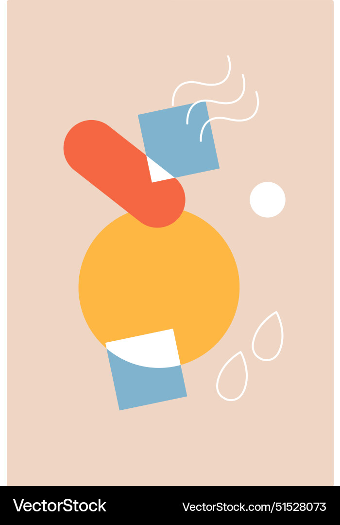 Geometry abstract shapes composition vertical Vector Image
