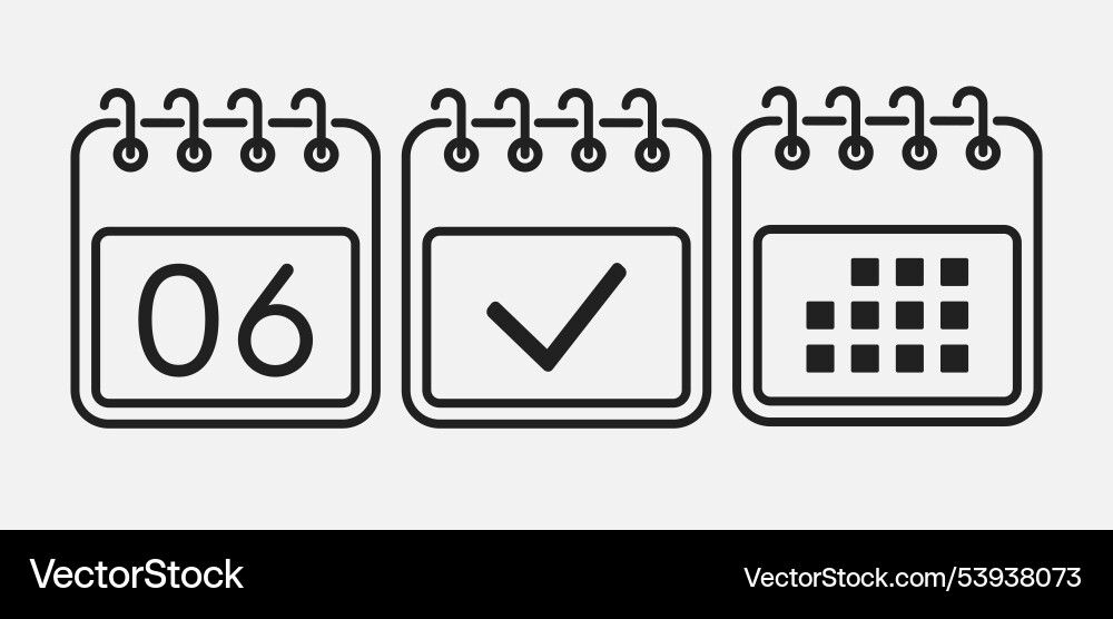 Icon-Seitenkalender - 6 Tage Agenda erledigt Icon-Seitenkalender - 6 Tage Agenda erledigt vektorbild