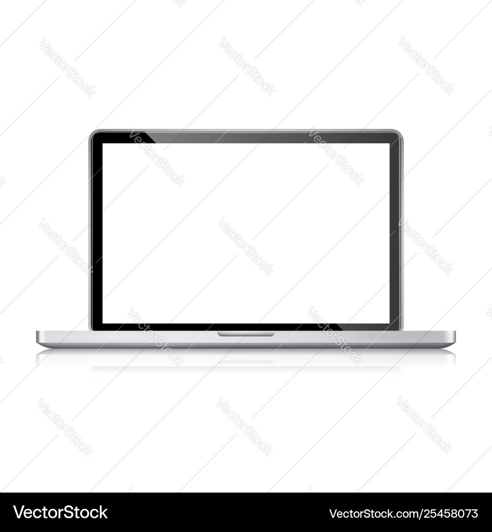 Realistic laptop computer notebook Vector Image