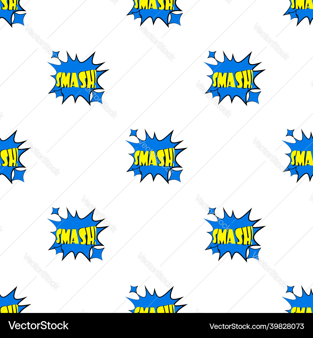 Smash explosion speech bubble pattern seamless Smash explosion speech bubble pattern seamless vector image