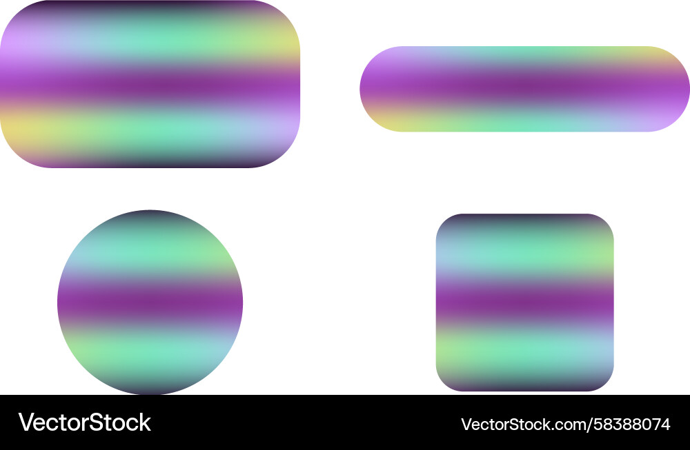 Blurred Gradient Button Shapes Vector Image