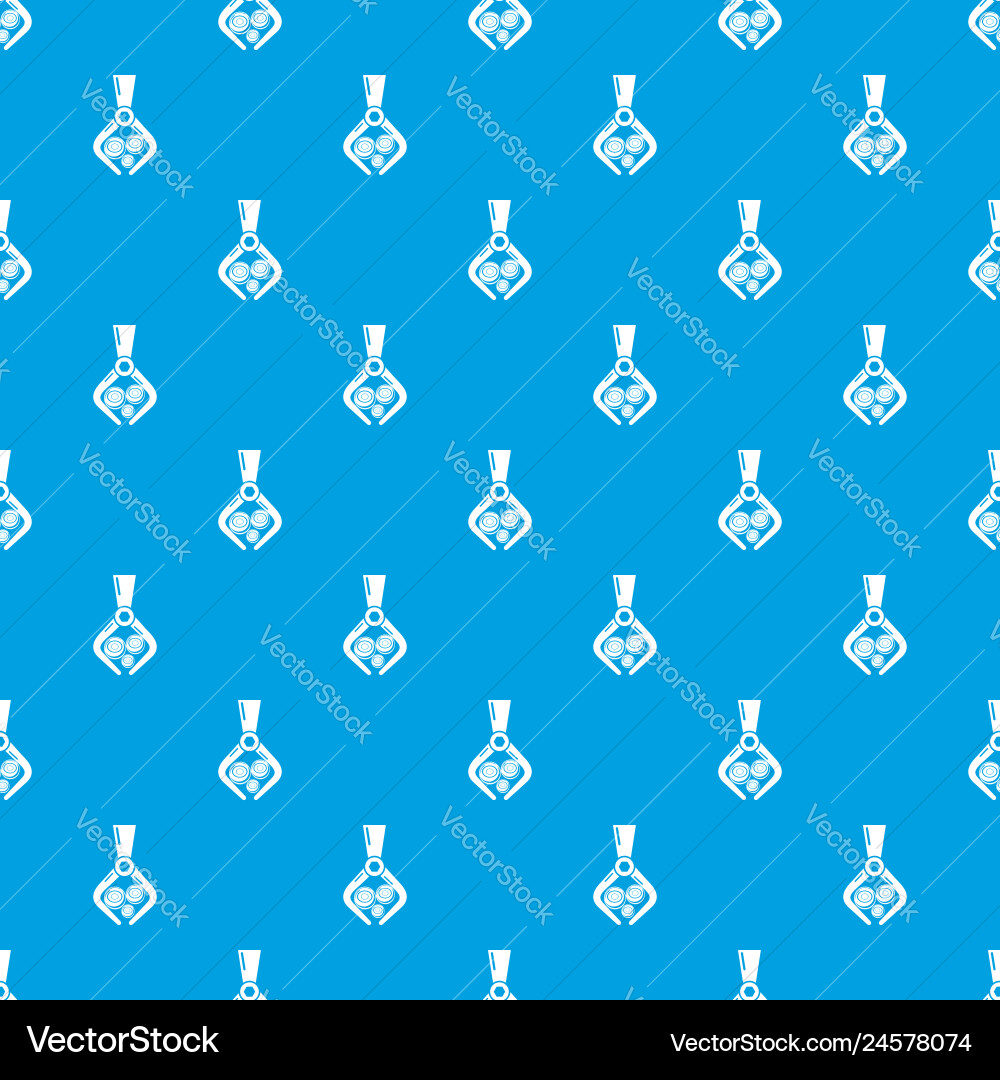 Crane with log pattern seamless blue Crane with log pattern seamless blue vector image