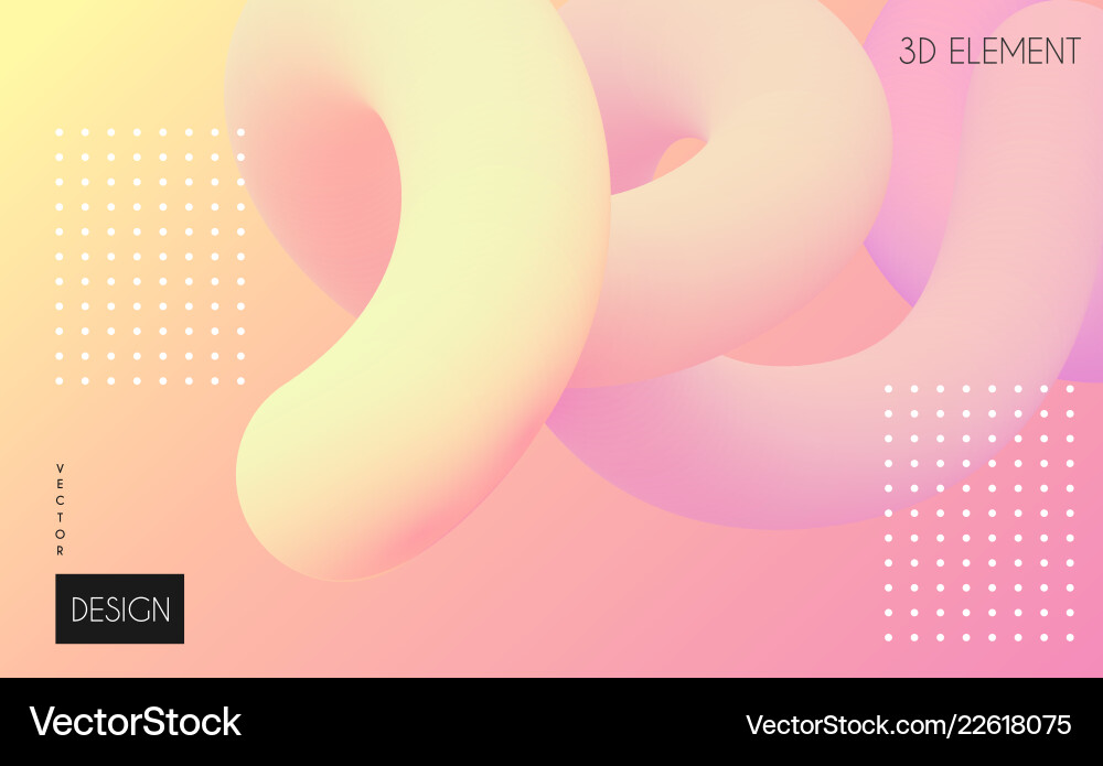 3d gradient design colorful abstract composition 3d gradient design colorful abstract composition vector image