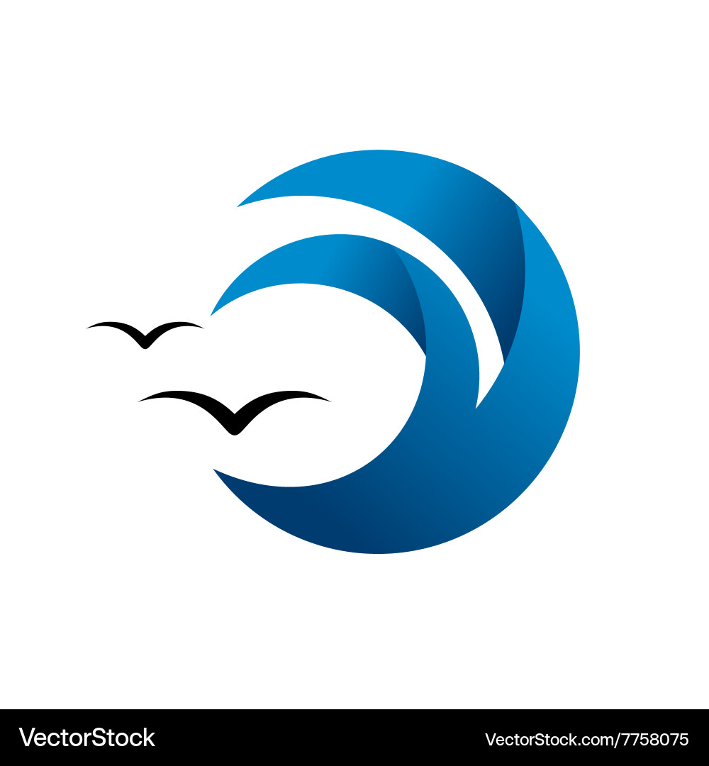 Abstract blue wave Royalty Free Vector Image - VectorStock