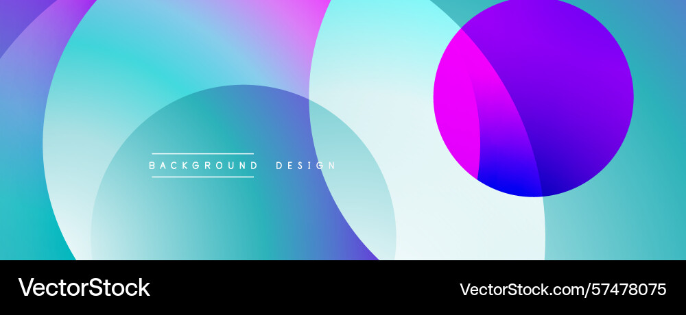 Abstract colorful circles overlap creating vector image