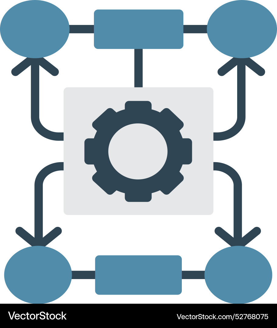 Algorithm Icon Design Vektorbild
