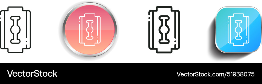 Blade icon thin linear regular and button style vector image