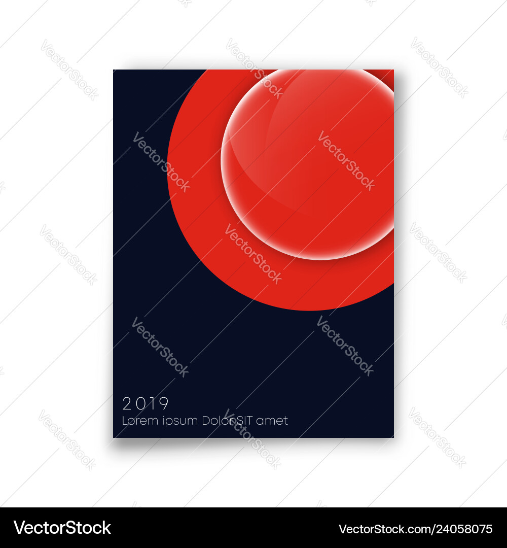 Cover minimal design abstract circle line Cover minimal design abstract circle line vector image