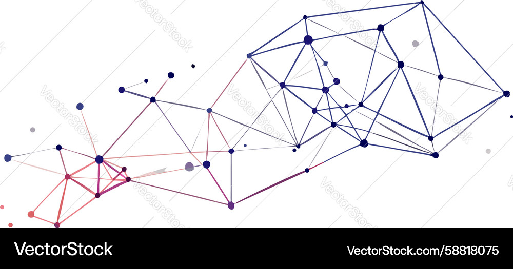 Futuristic abstract network mesh connection art Vector Image