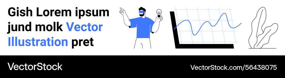 Man gesturing near analytics chart and abstract Man gesturing near analytics chart and abstract vector image