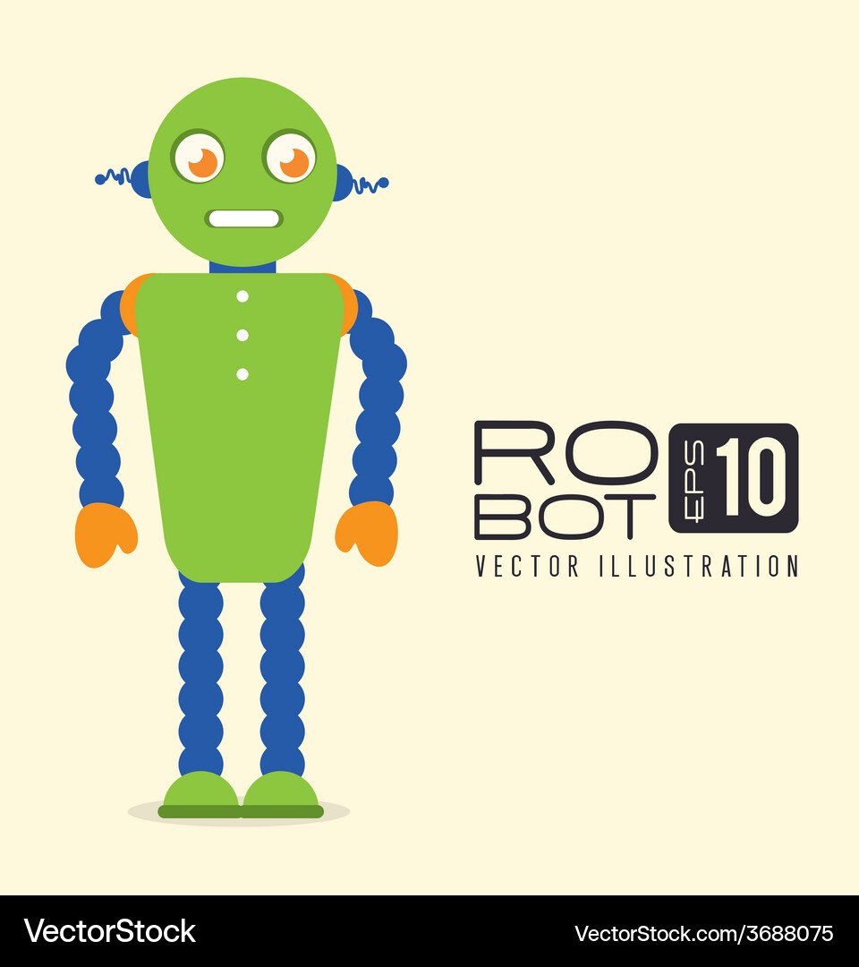 Robot design over white background Vector Image