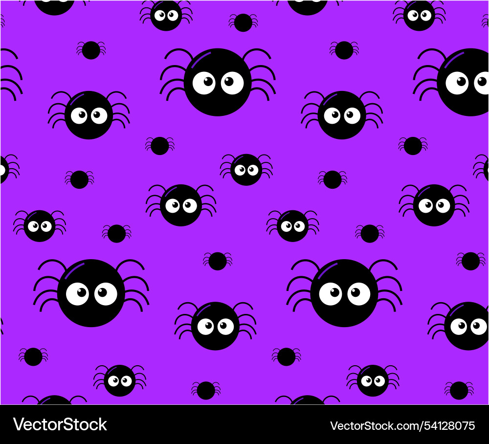Seamless halloween cartoon pattern with cute Seamless halloween cartoon pattern with cute vector image