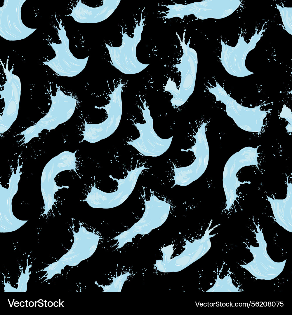 Seamless pattern of various splashes and drops Seamless pattern of various splashes and drops vector image