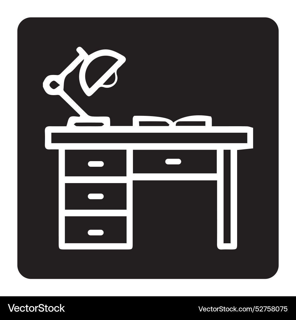 Work desk icon symbol design Work desk icon symbol design vector image