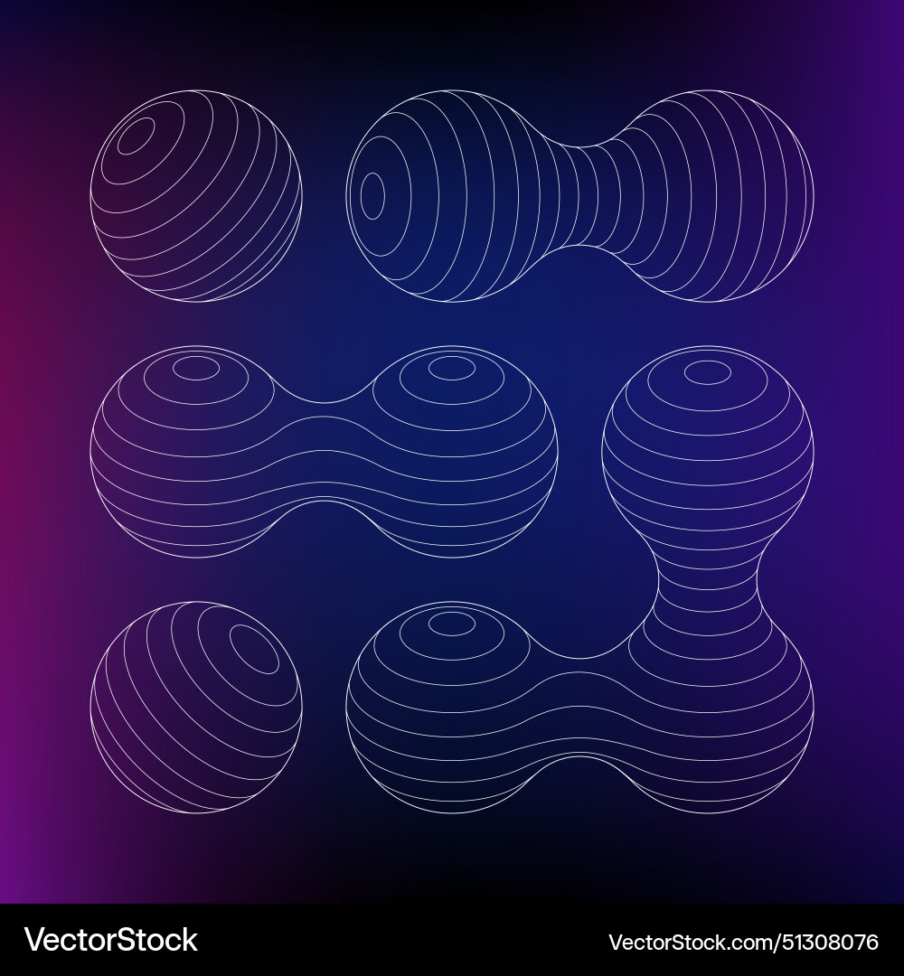 3d wireframe grid of lines globe connect to y2k Vector Image