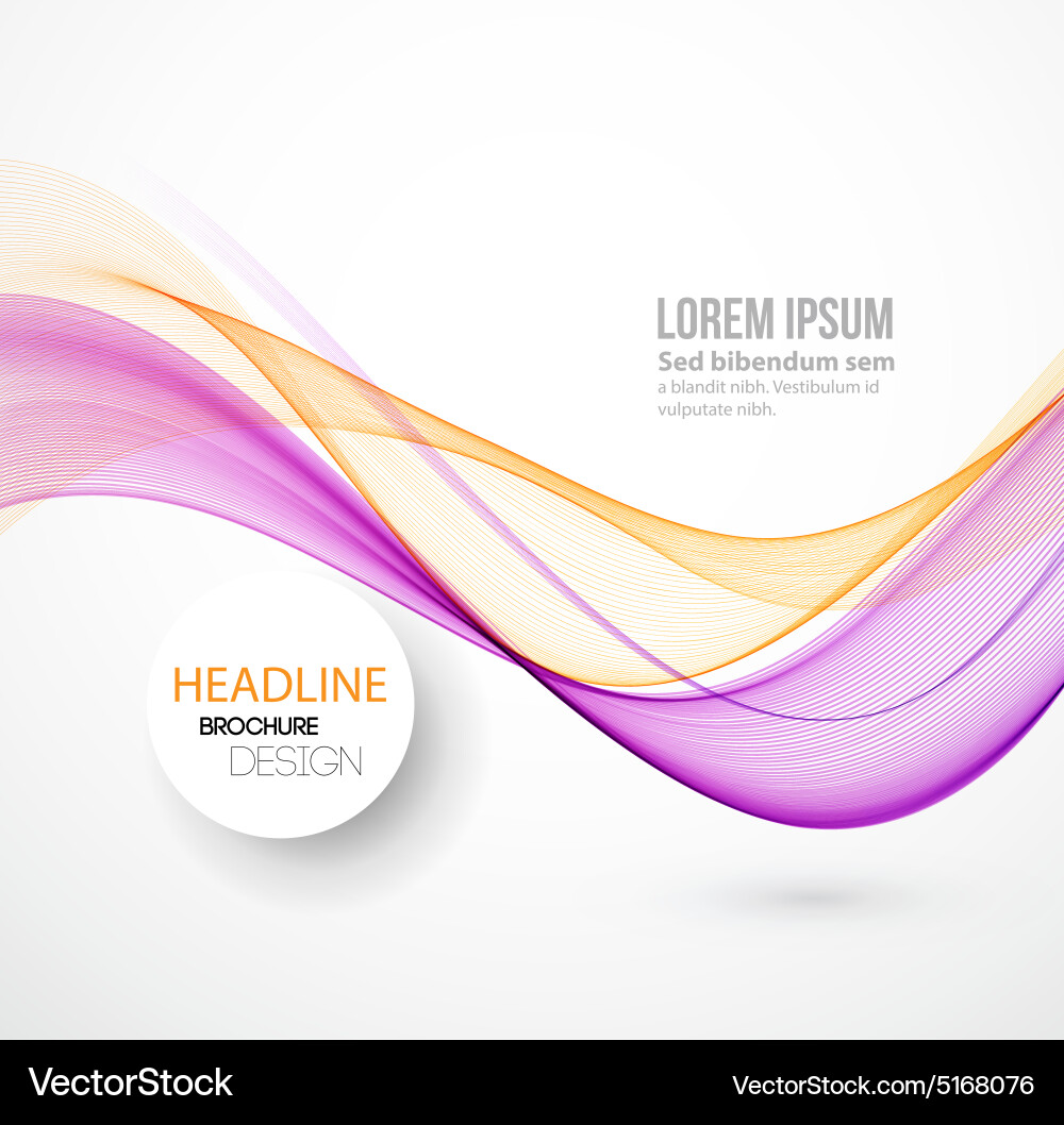 Abstract curved lines background template vector image