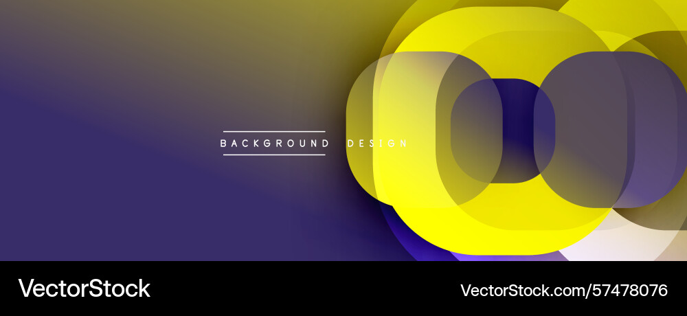 Abstract design features overlapping yellow Vector Image