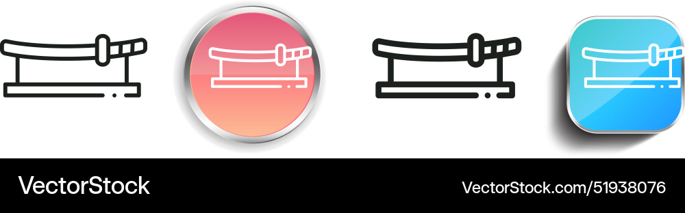 Blade icon thin linear regular and button style vector image