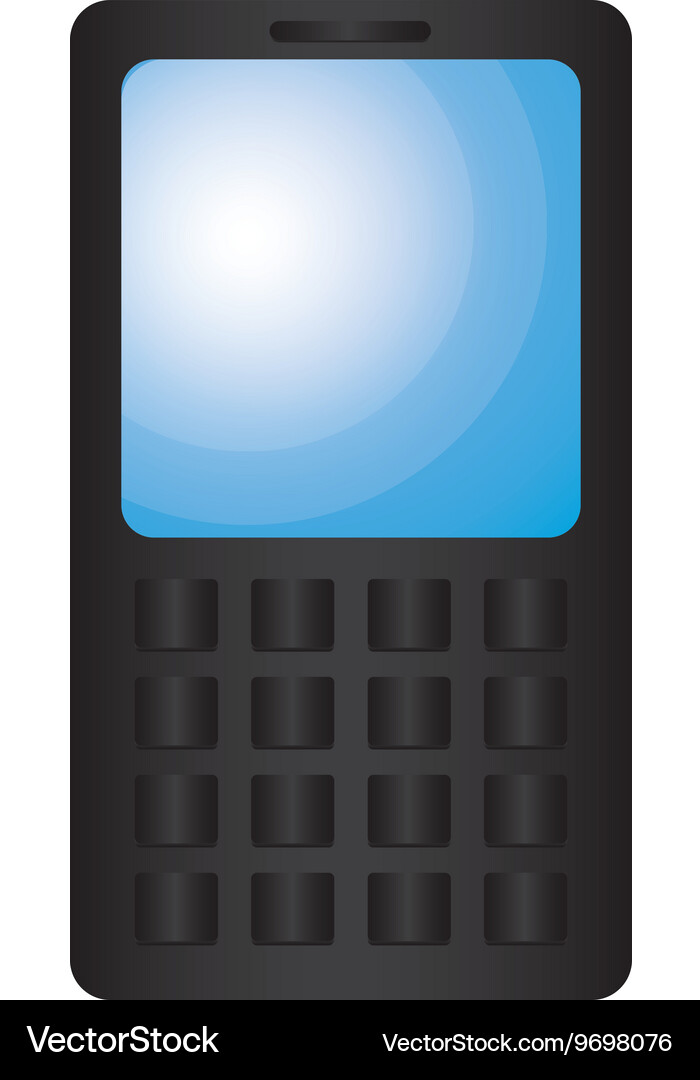 Cellphone with several buttons below screen icon Vector Image