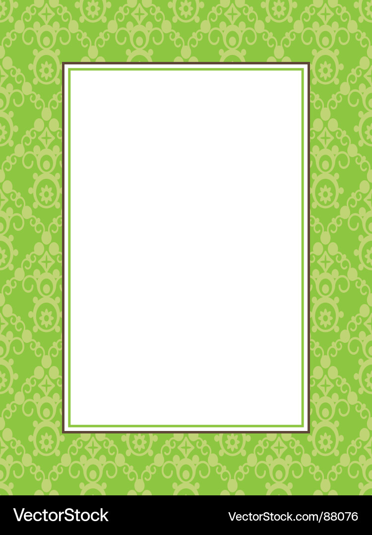 Elegant Damask Pattern Frame vector image