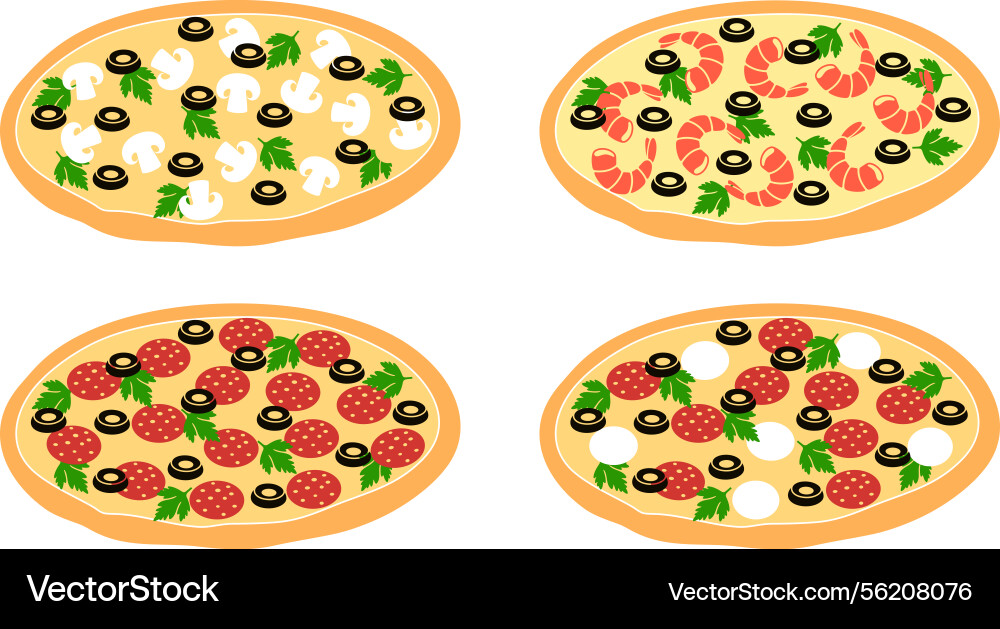 Pizza Vektorbild