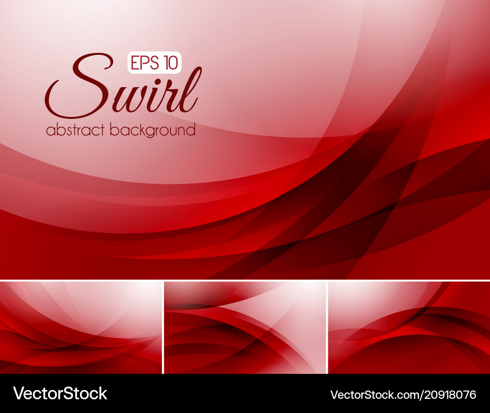 Red Swirl Abstract Background vector image