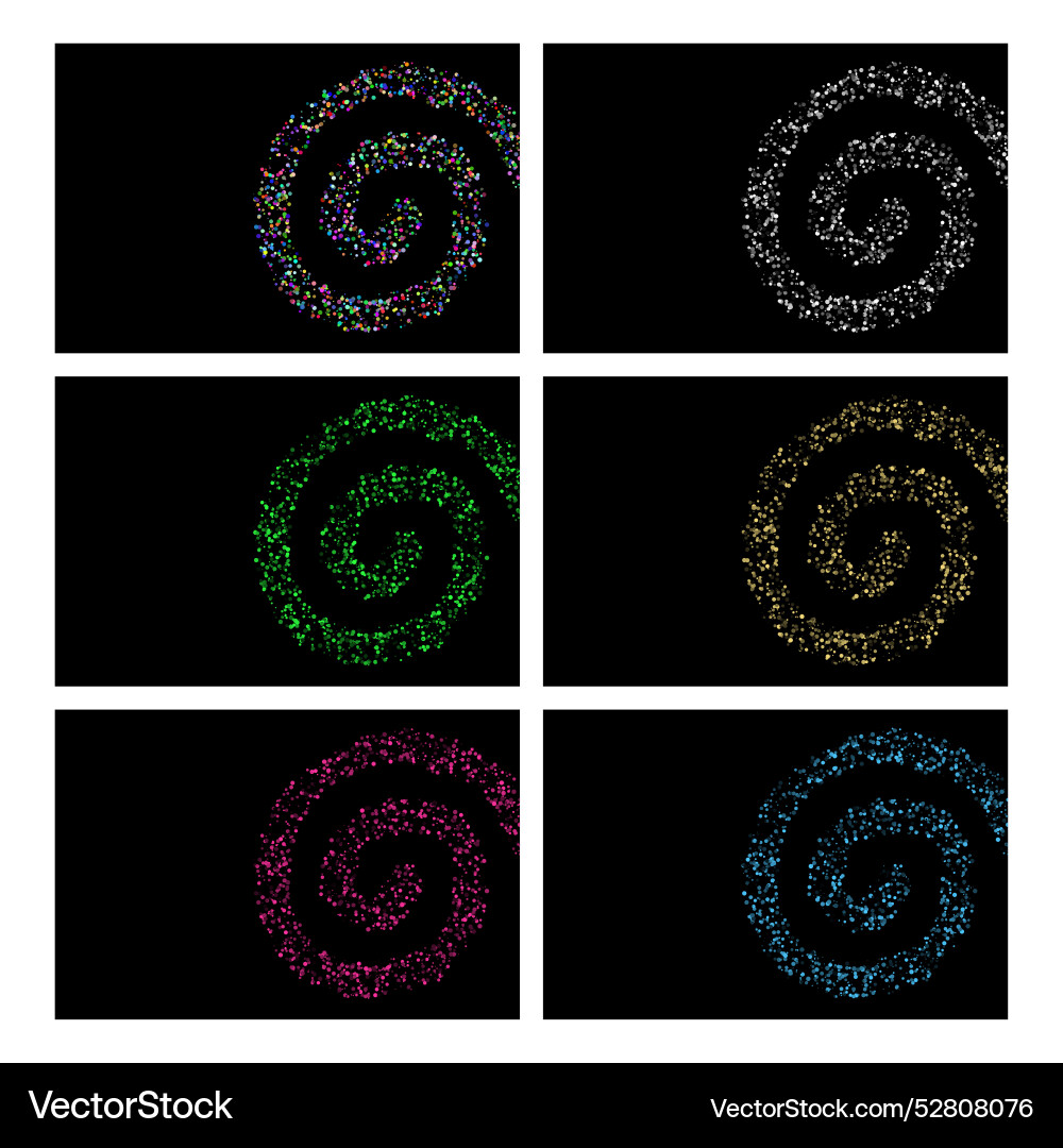 Spiral form circles abstract background vector image
