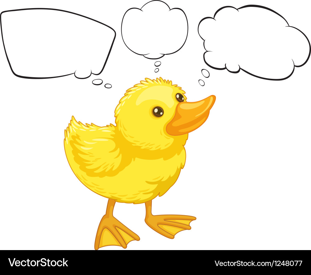 A baby duck with empty callouts vector image