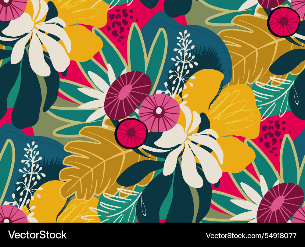 Bright seamless pattern with colorful Bright seamless pattern with colorful vector image