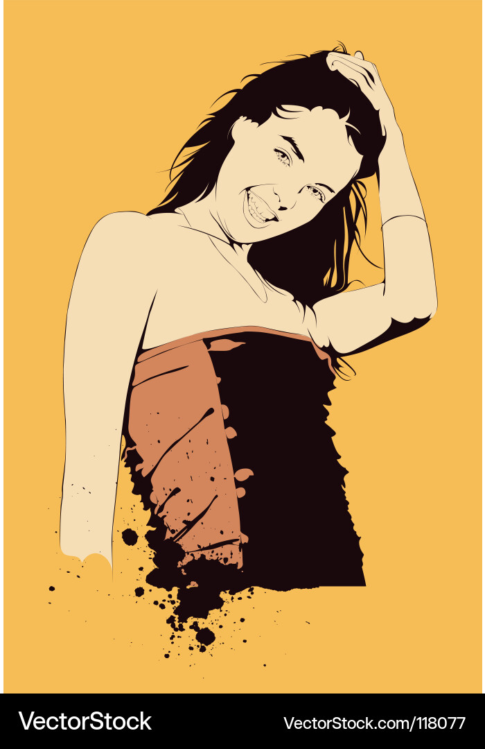 Cartoon girl vector image