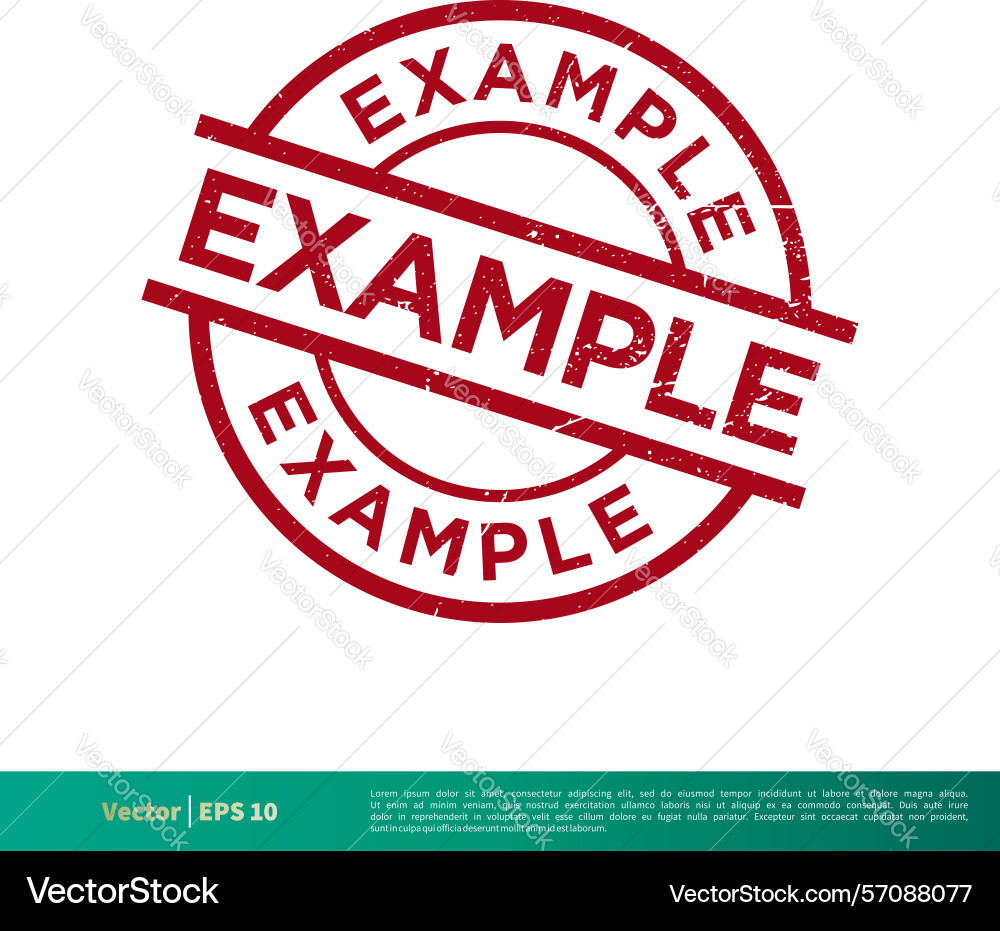 Example stamp template design eps 10 vector image