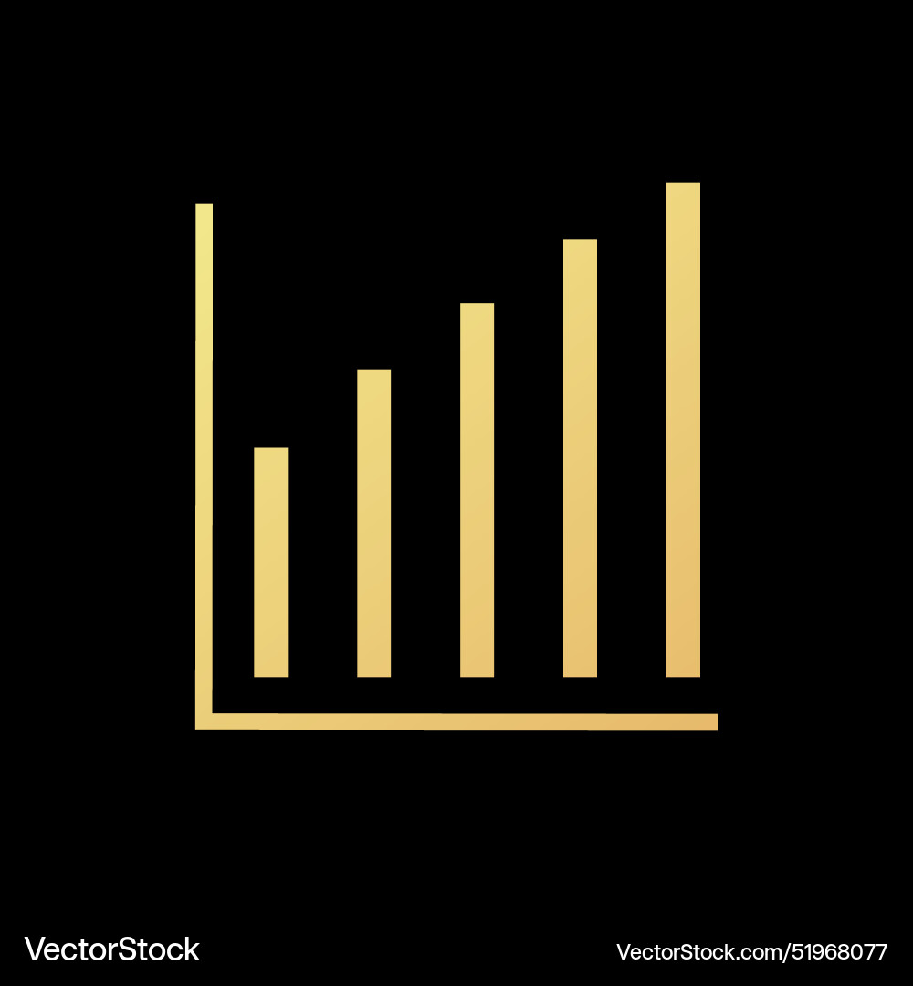 Graph chart icon flat vector image