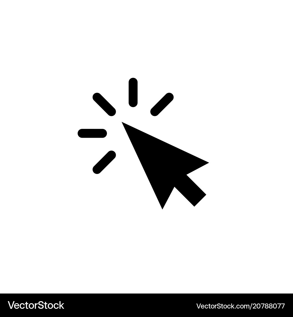 Klicken Sie auf Pointer Icon - Pfeiltaste vektorbild